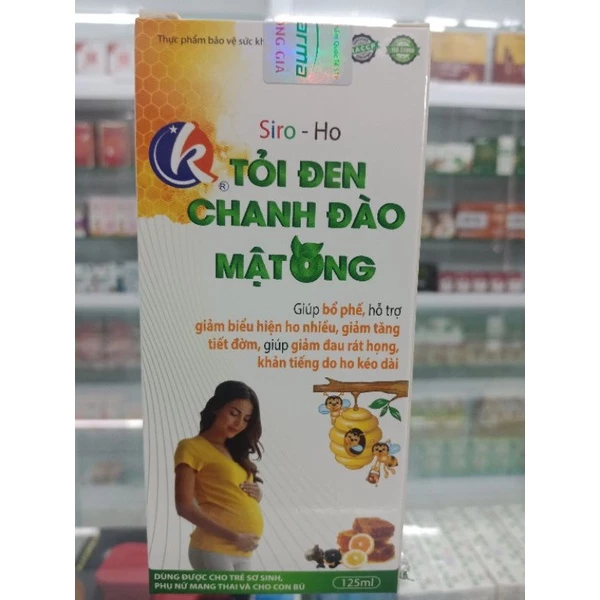 Siro ho Tỏi đen chanh đào mật ong (chai 125ml)