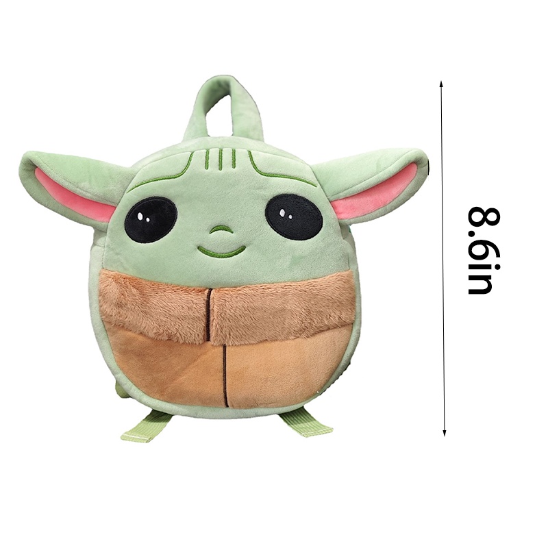 8.6in Disney Baby Yoda Plush Backpack Star Wars Anime Figures Doll School Bag Cute Backpack Toys Gift For Children
