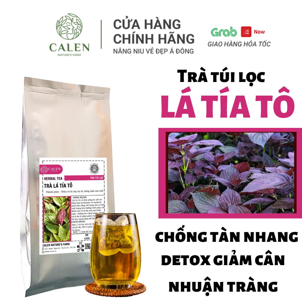 Bột tía tô hữu cơ đắp mặt Calen Nature Farm sạch mặt, giảm tàn nhang và chống nắng hiệu quả hũ 150gram