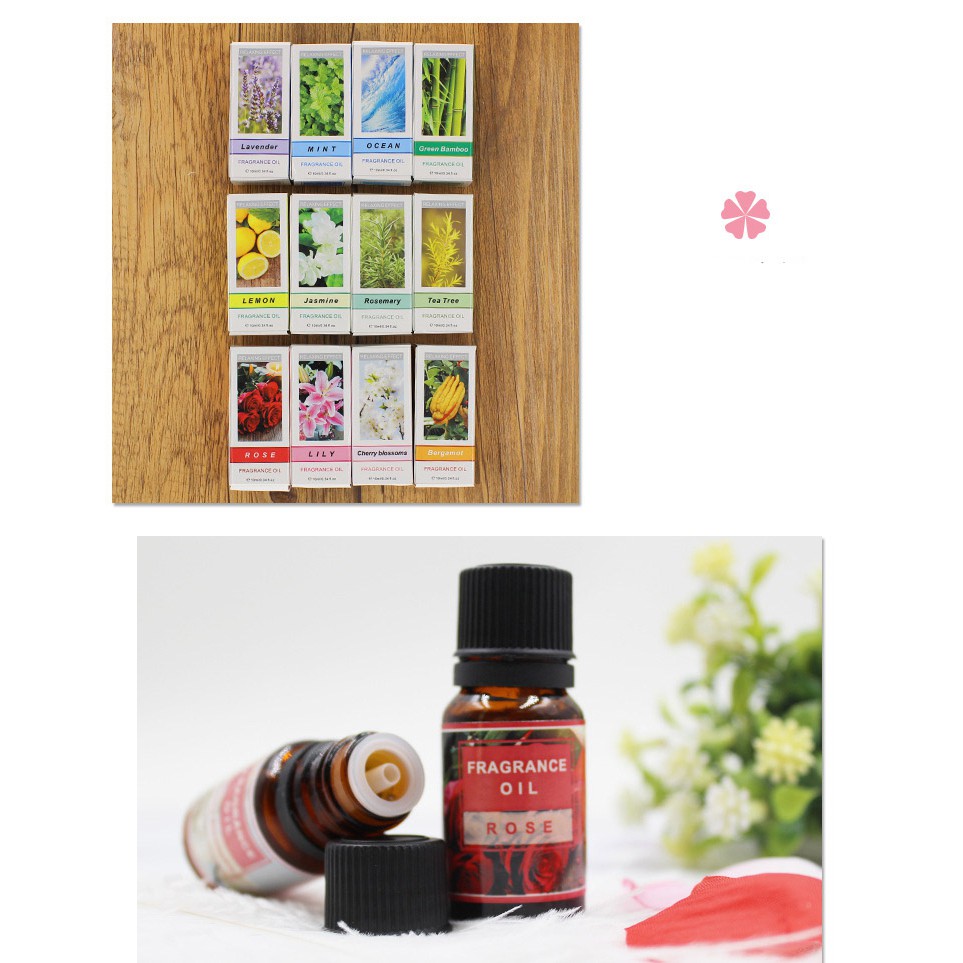 (20 Hương Mới) Lọ 10ml Tinh Dầu Thiên Nhiên Nguyên Chất Nhiều Mùi Thơm Phòng Giúp Bạn Thư Giãn Sảng Khoái Mỗi Ngày