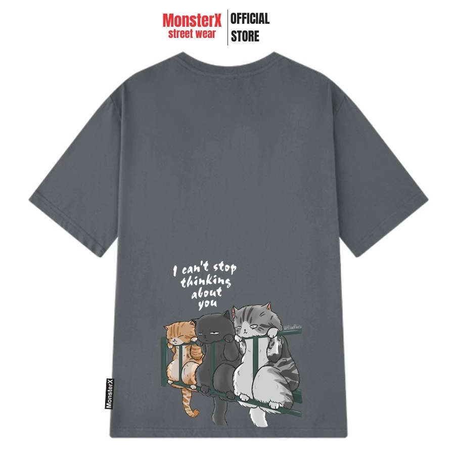 Áo thun Mèo Lan can unisex MONSTER X STREET form rộng Local Brand