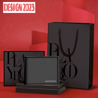 Design 2023 - Quà tặng cho nam giới - Ví da nam / Bóp nam cao cấp bền, đẹp - Loại 1 - Full túi hộp quà tặng y hình GS