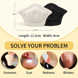 1 Cặp Đệm Lót Giày Bảo Vệ Chân Màu Trắng/Đen Chống Mài Mòn Tiện Dụng