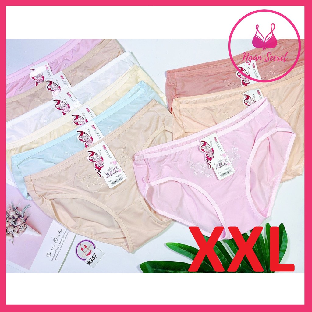 Set 10 quần lót nữ thun lạnh size lớn 50=>80kg