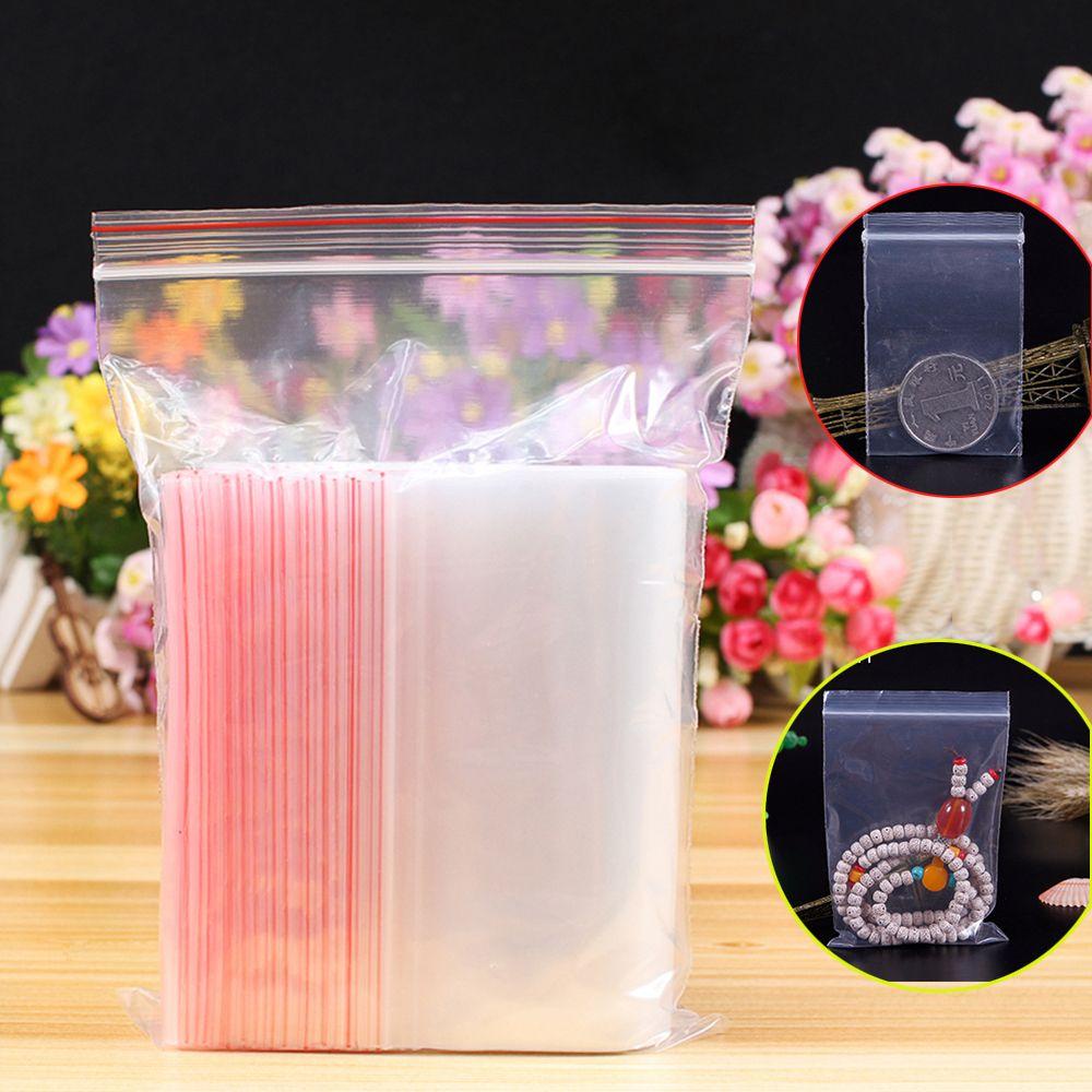 [Vận chuyển nhanh] NATURALHM 100 cái / gói Túi đựng đồ trang sức Zip tại nhà Bảo quản tự dính Poly