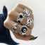 Unstop * Nhẫn đựng thẻ bi-a Gothic hợp kim mới lạ dành cho nam Halloween