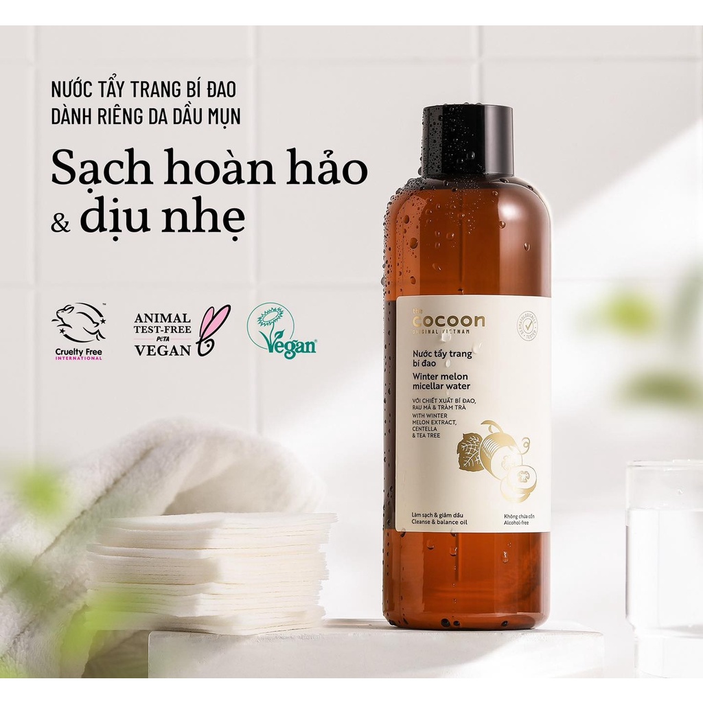 Ảnh Bigsize - Nước Tẩy Trang Bí Đao Cocoon Tẩy Sạch Makeup & Giảm Dầu 500ml 1