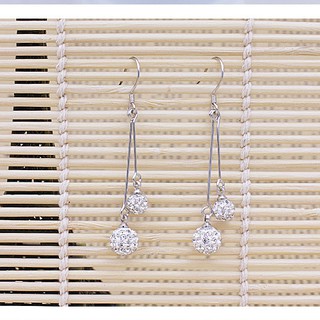 Bông tai trái châu 2 tầng khắc s925 mã BHBT07