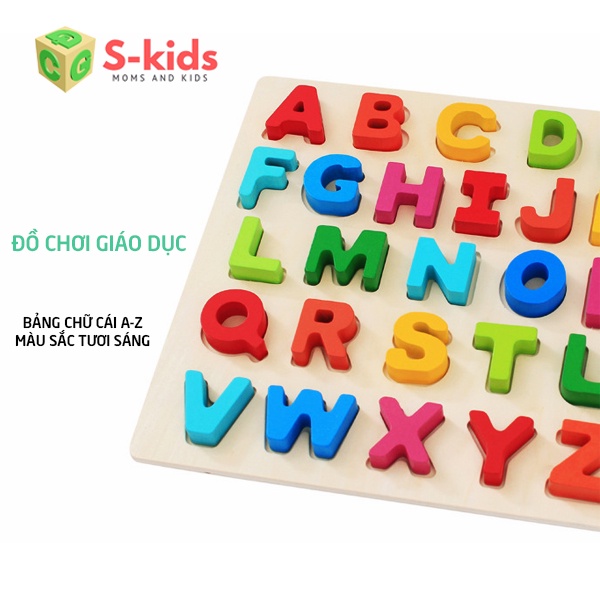 Ảnh Đồ chơi gỗ S-kids, Bảng chữ cái gỗ nổi Tiếng Anh, Đồ Chơi Trẻ em thông minh 3