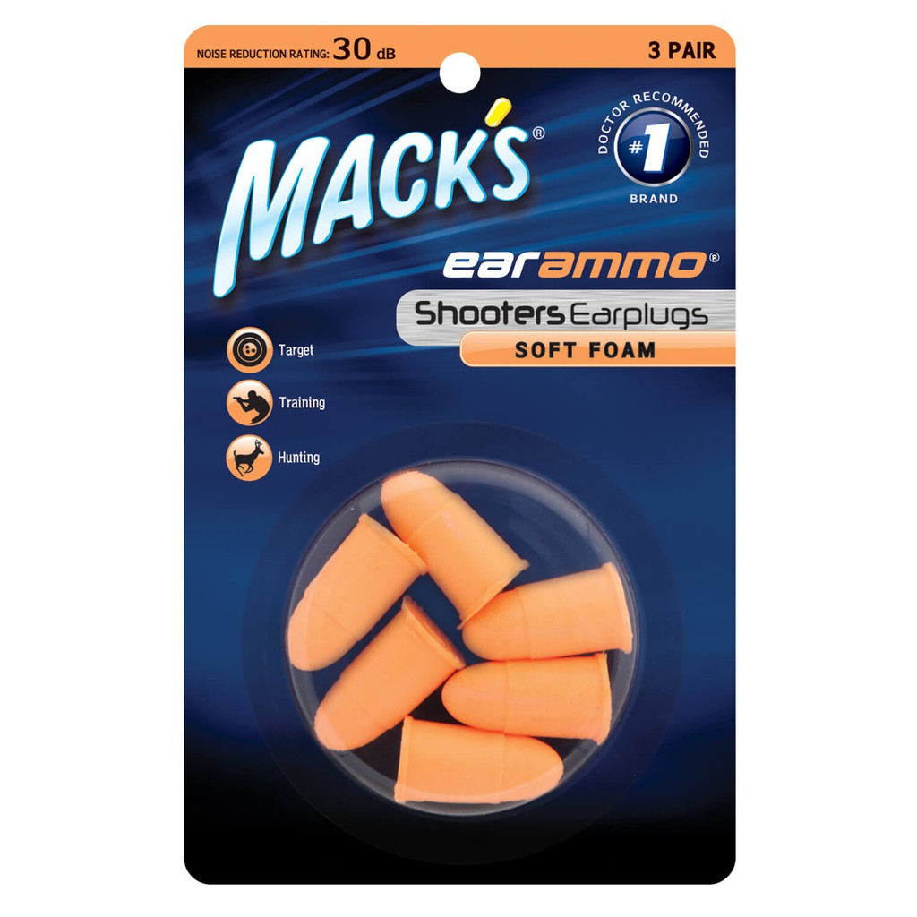 Ảnh Hộp 3 đôi nút bịt tai đặc biệt Mack's Ear Ammo dành cho nam 1