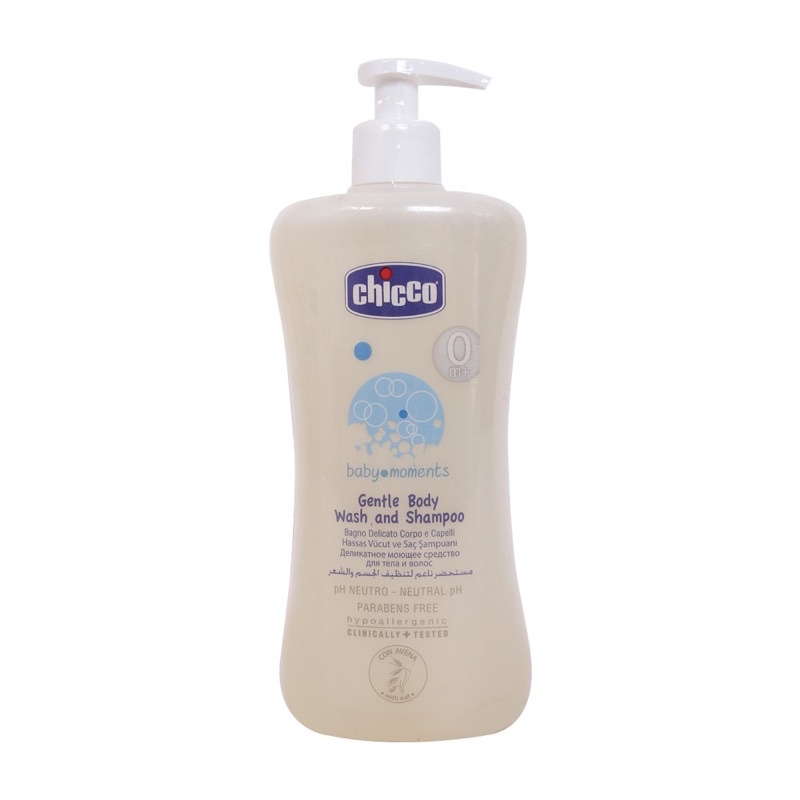 Sữa tắm gội Chicco chính hãng Chiết xuất Yến mạch/ Hoa Cúc/ Hương Phấn cho bé 0M+ 200ml 500ml