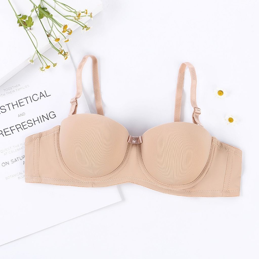 Áo ngực nữ đúc su thun lạnh có gọng đệm mút dày không dây mặc cúp ngực nâng ngực sexy LANIXA A2025