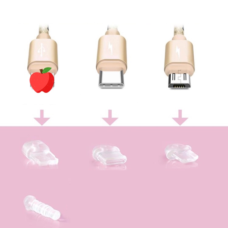 Set 1 / 3 Nút Bịt Cổng Sạc Tai Nghe / Điện Thoại Di Động DIY Chống Mài Mòn Chống Bụi Có Lỗ Cắm Lỗ Thông Dụng Cho Android