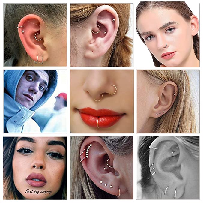 1 Khuyên Mũi Tròn Bằng Thép Không Gỉ 0.8mm Phong Cách Mới