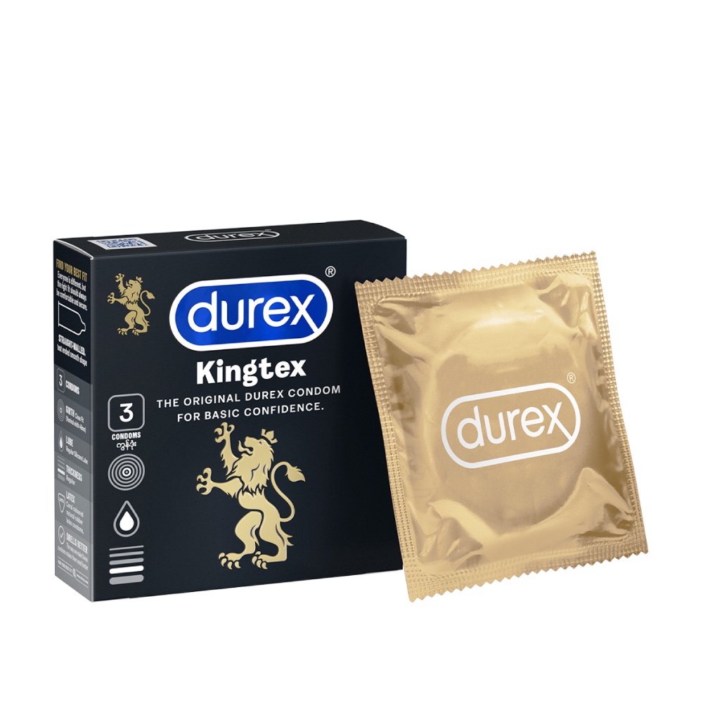 Ảnh Bao cao su Durex Kingtex ôm sát, bôi trơn, size 49mm, hộp 3 bao 1