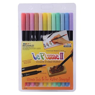 Bộ bút lông hai đầu MARVY - 6/12 màu PASTEL ngọt ngào xinh xắn 🌻 (còn có tông màu khác)
