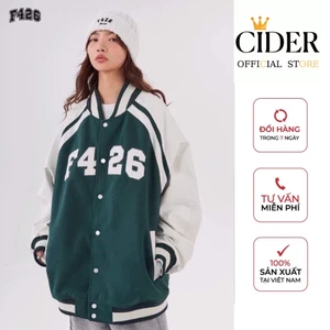 Áo Khoác Bomber F426 Form Rộng Nam Nữ Phối Tay