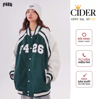 Áo Khoác Bomber F426 Form Rộng Nam Nữ Phối Tay