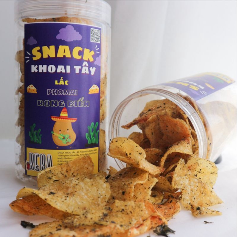 Snack Khoai Tây Lắc Phomai & Rong Biển 150G, Ăn Vặt Đà Nẵng | Shopee ...