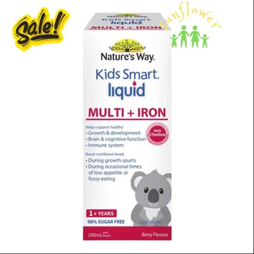 Siro bổ sung sắt và vitamin tổng hợp cho trẻ Multi Iron Nature nội địa ÚC 200ml
