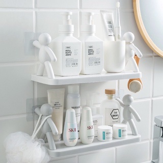 Kệ nhà tắm dán tường,Kệ treo đồ 2 chú lực sỹ phong cách nhật bản