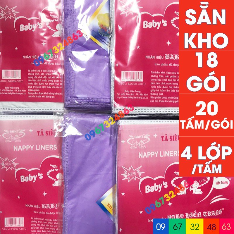 Bộ miếng lót phân su BABY HIỀN TRANG 4 lớp 18 gói | Shopee Việt Nam