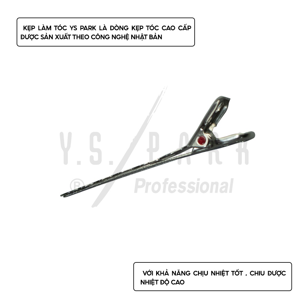 Ảnh Kẹp đơn giữ tóc YS PARK Single dạng sóng không tạo nếp chịu nhiệt cao cấp hàng chính hãng made in Japan 2