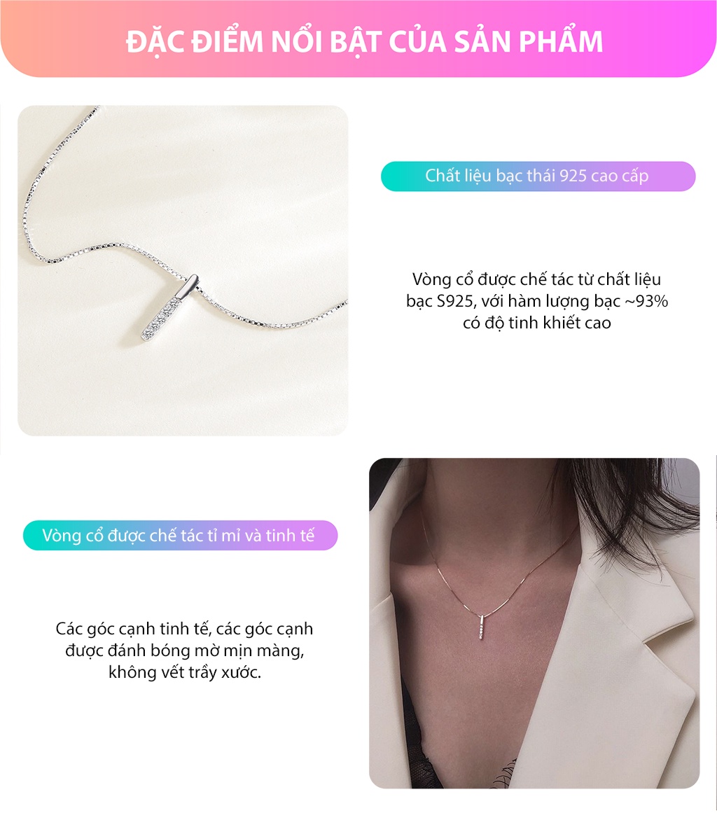 Dây chuyền bạc nữ thời trang