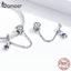 BAMOER Vòng Tay Charm Mặt Hình Thỏ Và Đồng Hồ Bằng Bạc 925 Thật SCC1443