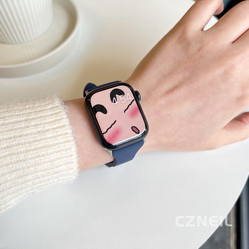 Dây đeo thể thao chống nước đơn giản bằng silicon dành cho nữ Thích hợp cho Apple Watch S11 SE3 Ultra3 S10 S9 S8 SE S7 S6 Ultra 49mm 46mm 42mm 44mm 41mm 45mm Dây đeo cổ tay