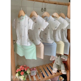 Bộ cộc ba lỗ thun lạnh cho bé hàng xuất dư