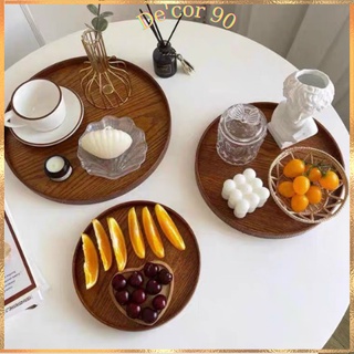 Khay Gỗ Trầm Hương De'cor 90, khay đựng hoa quả, khay trang trí bàn ăn, bàn làm việc phòng khách, bếp