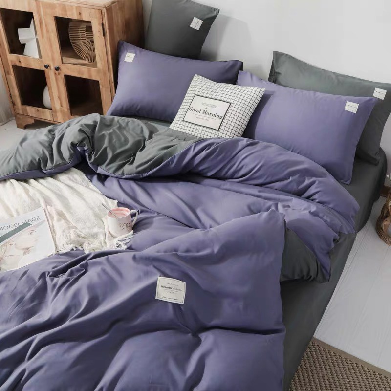 Ảnh Bộ chăn ga gối Cotton Tici Đũi Nhập Khẩu dày dặn Bo Décor 4