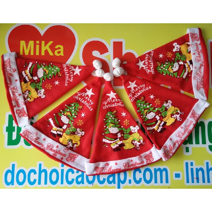 5 Mũ ông già Noel chất nỉ - cỡ lớn