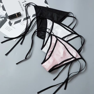 QD018 Quần lót lọt khe lụa satin buộc dây siêu đẹp siêu hot - Kelly Wang