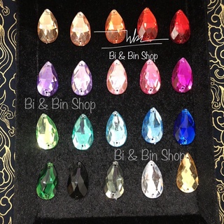 28 Viên Đá Kết Nhựa Giọt Nước Lớn 16x28mm Đính Kết Trang Phục Thời Trang [Ảnh thật]