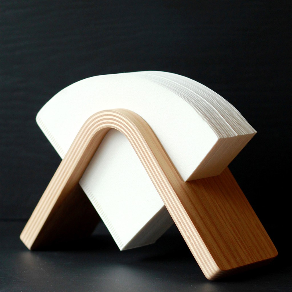 Ảnh Khay đựng giấy ăn, giấy lọc cafe Plyconcept Joy Paper Holder màu gỗ 2