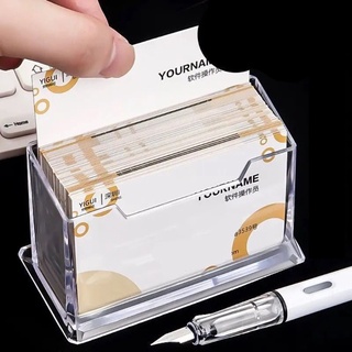 Hộp đựng thẻ tên trong suốt chia 3 ngăn dày trong suốt cho thẻ văn phòng 210