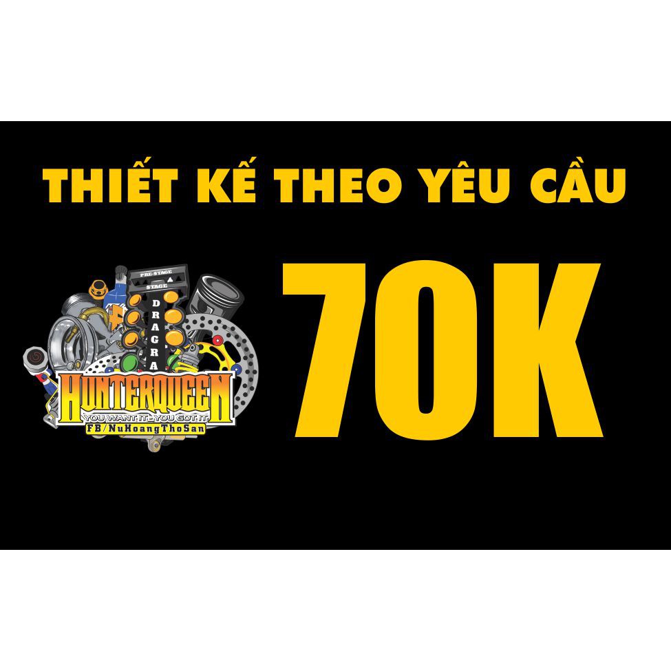Hunterqueen tem decal thiết kế theo yêu cầu. Tem nhãn , hình dán, logo, thương hiệu... Tem xe 60k-100k