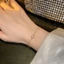Vòng Tay Màu Vàng Hồng/Bạc Đính Đá Quý Có Thể Điều Chỉnh Kích Cỡ