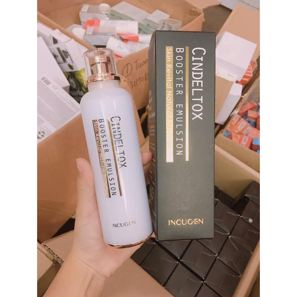 Nhũ Tương Dưỡng Trắng Cindel Tox Booster Emulsion chai 120ML - PHUONGANHOUSE