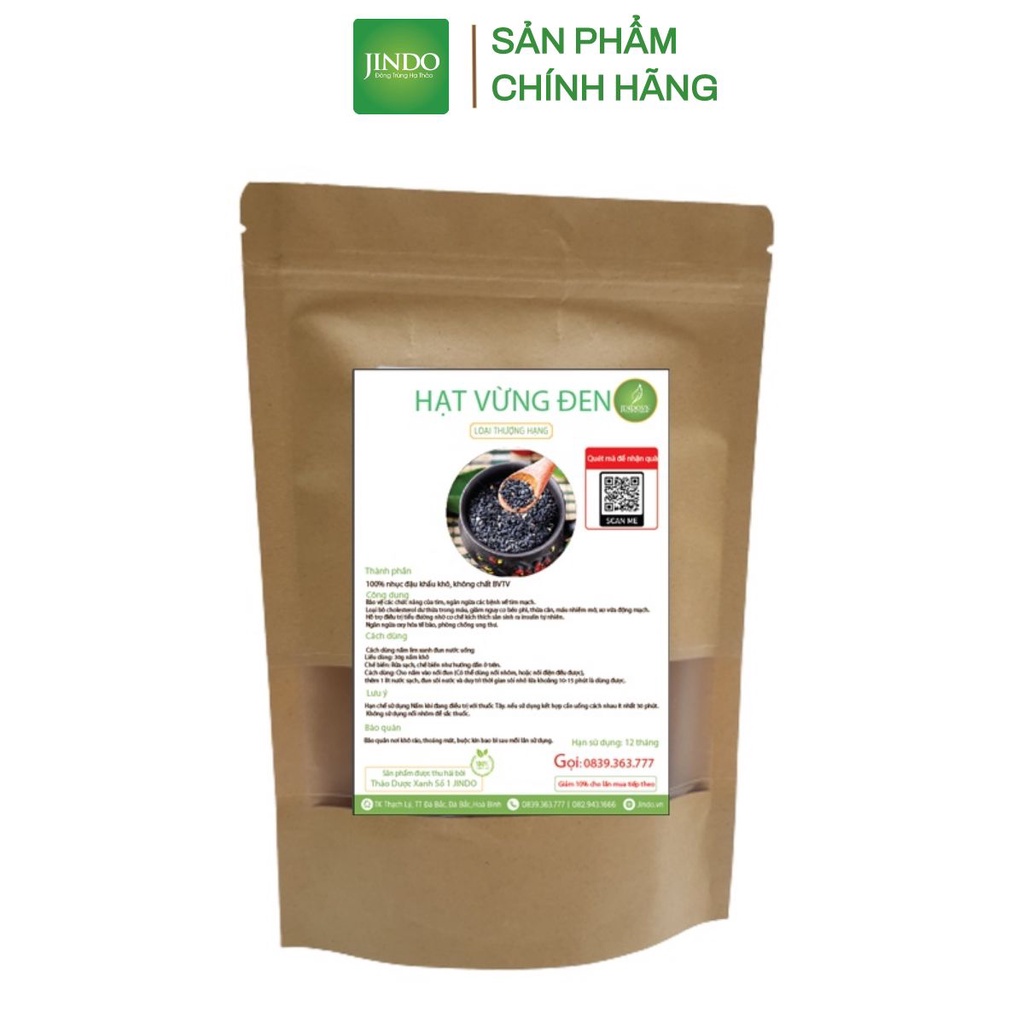 Hạt vừng đen khô thượng hạng JINDO 1kg tác dụng hỗ trợ bổ thận, bổ gan, bổ máu