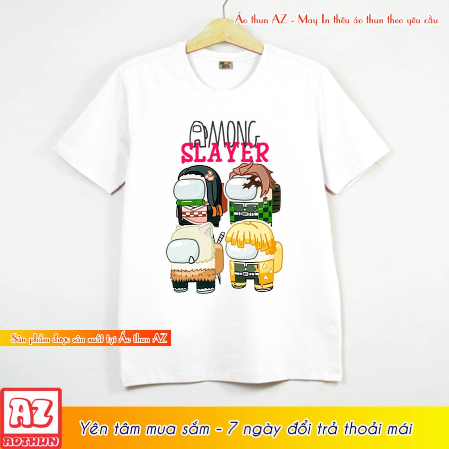 Áo thun Among Us skin Kimetsu No Yaiba Tanjirou Nezuko Zenitsu Inosuke ...
