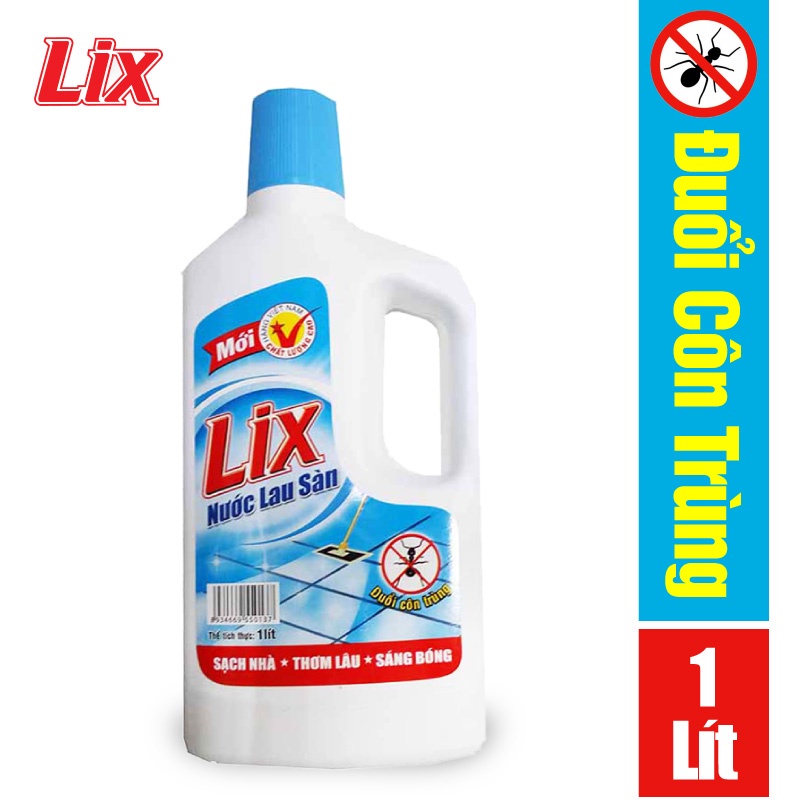 Ảnh Nước lau sàn LIX đuổi côn trùng Chai 1L LD115 nước lau sàn sạch nhà thơm lâu sáng bóng an toàn ngát hương thơm 2