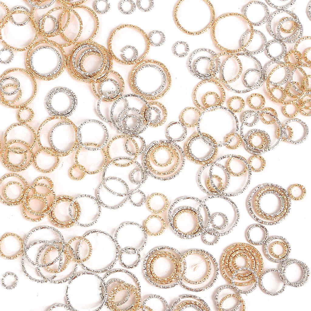 ((Khoảng 50 chiếc) 8 / 10 / 12 / 15 / 20mm Xoắn Đơn Vòng Sắt Mở C Vòng Tay DIY Vòng Cổ Trang Sức Liên Kết Nhẫn