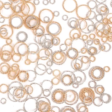 ((Khoảng 50 chiếc) 8 / 10 / 12 / 15 / 20mm Xoắn Đơn Vòng Sắt Mở C Vòng Tay DIY Vòng Cổ Trang Sức Liên Kết Nhẫn