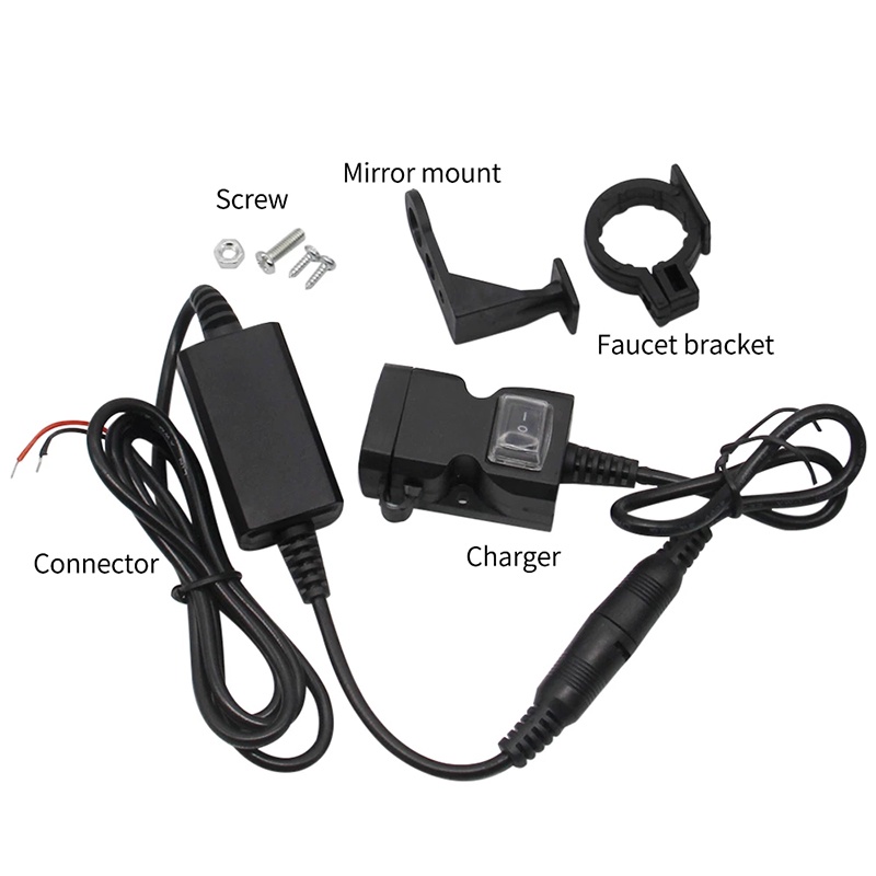 SEAMETAL Bộ sạc điện thoại hai cổng USB 12v chống nước tiện dụng cho xe máy
