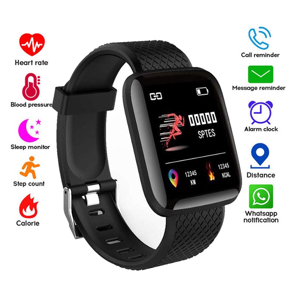 Vòng đeo tay thông minh 116 PLUS có Bluetooth theo dõi nhịp tim giấc ngủ chống thấm nước