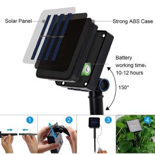 Đèn dây cổ tích năng lượng mặt trời 12M 100LED, 8 chế độ Đèn trang trí chạy bằng năng lượng mặt trời chống nước cho sân vườn ngoài trời tại nhà Tiệc cưới Giáng sinh