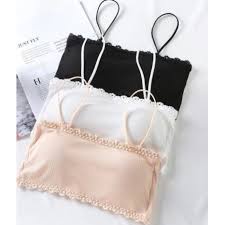 💖 MẶC THICH 💖 Áo Bra Gân Tăm Viền Ren Cài sau